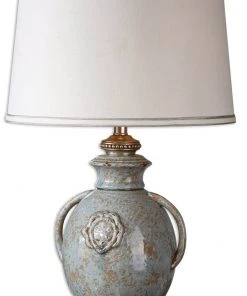 Uttermost Cancello Blue Glaze Lamp Table Lamps