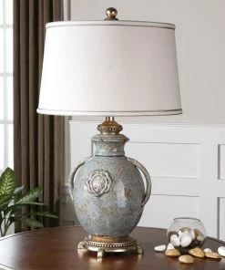 Uttermost Cancello Blue Glaze Lamp Table Lamps