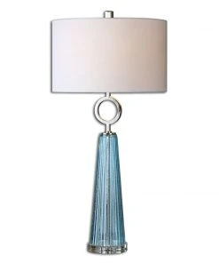 Table Lamps Uttermost Navier Blue Glass Table Lamp