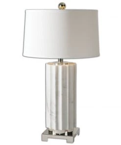 Uttermost Castorano White Marble Lamp