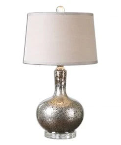 Uttermost Aemilius Gray Glass Table Lamp Table Lamps