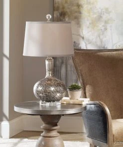 Uttermost Aemilius Gray Glass Table Lamp Table Lamps