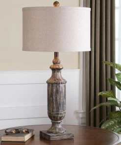 Table Lamps Uttermost Agliano Aged Dark Pecan Lamp 5 Table Lamps Uttermost Agliano Aged Dark Pecan Lamp