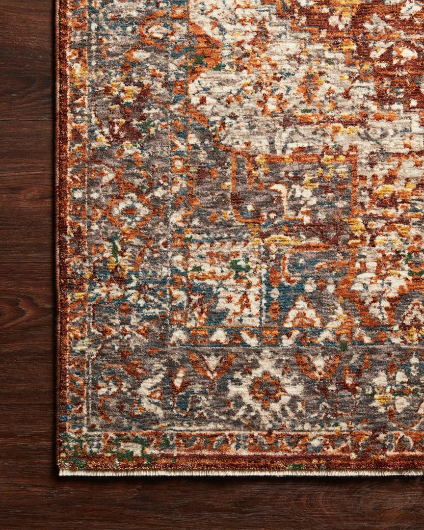 RUGS Loloi Lourdes Power Loomed Rust / Multi Rug 5 RUGS Loloi Lourdes Power Loomed Rust / Multi Rug
