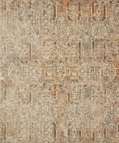 RUGS Loloi Lourdes Power Loomed Ivory / Orange Rug