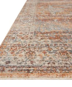 Loloi Lourdes Power Loomed Tangerine / Ocean Rug