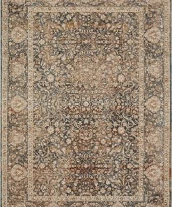 Loloi Lourdes Power Loomed Charcoal / Ivory Rug RUGS