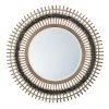 DECOR Jamie Young Grove Braided Mirror In Grey & Natural Bamboo