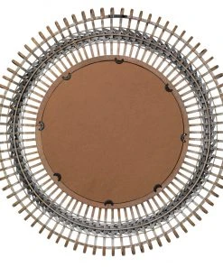 DECOR Jamie Young Grove Braided Mirror In Grey & Natural Bamboo