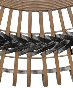 DECOR Jamie Young Grove Braided Mirror In Grey & Natural Bamboo