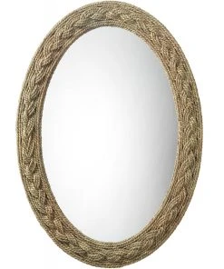 DECOR Jamie Young Lark Braided Oval Mirror