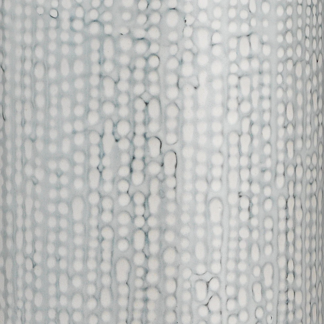 Jamie Young Bella Table Lamp In Light Blue Patterned Ceramic With Drum Shade In White Linen 4 Jamie Young Bella Table Lamp In Light Blue Patterned Ceramic With Drum Shade In White Linen