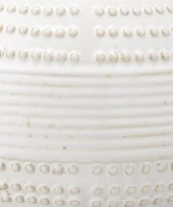 Jamie Young Droplet Table Lamp In White Ceramic With Cone Shade In White Linen