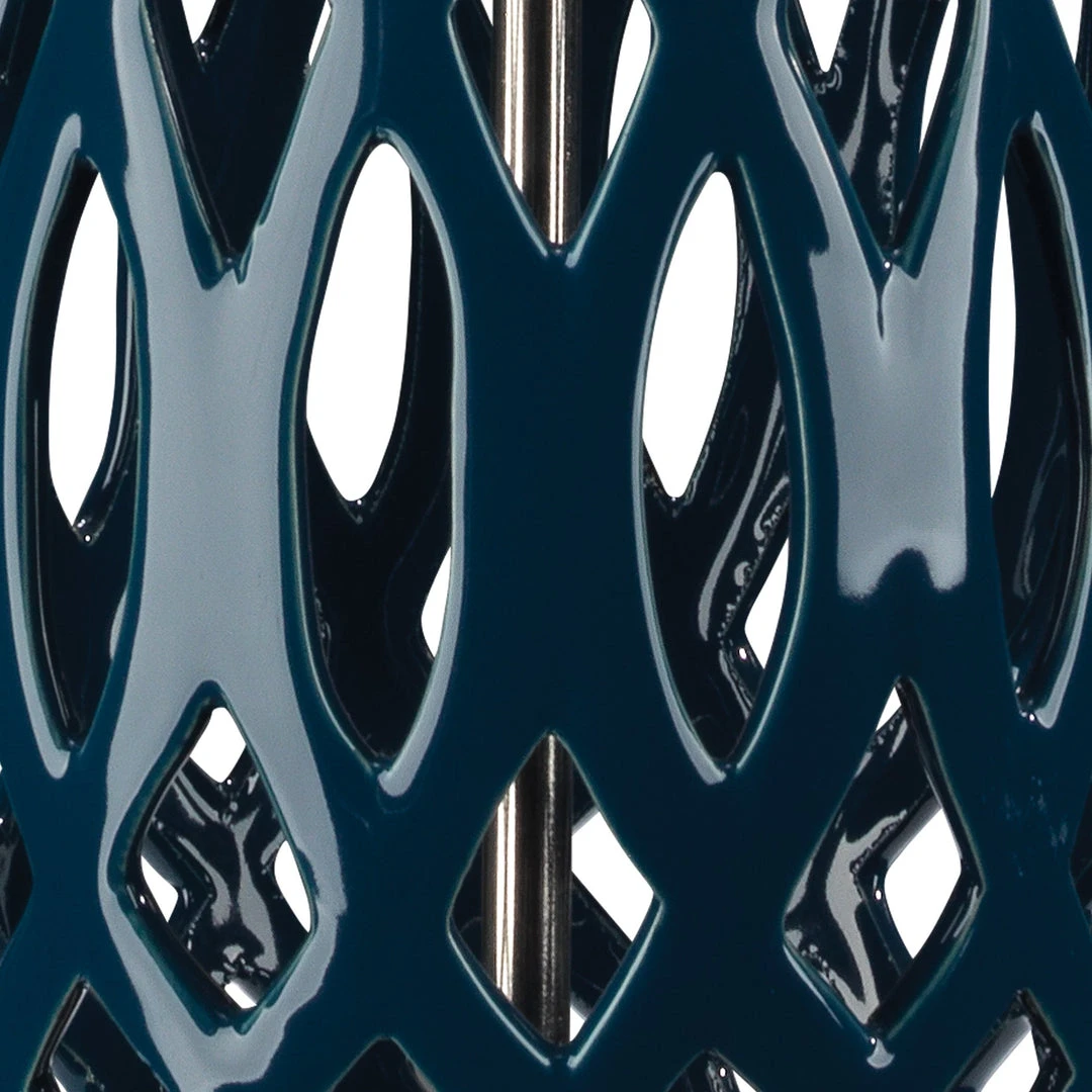 Jamie Young Filigree Table Lamp In Navy Blue Ceramic With Cone Shade In White Linen Table Lamps 4 Jamie Young Filigree Table Lamp In Navy Blue Ceramic With Cone Shade In White Linen Table Lamps