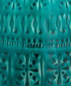 Jamie Young Frieze Table Lamp In Cobalt Ceramic With Drum Shade In White Linen Table Lamps