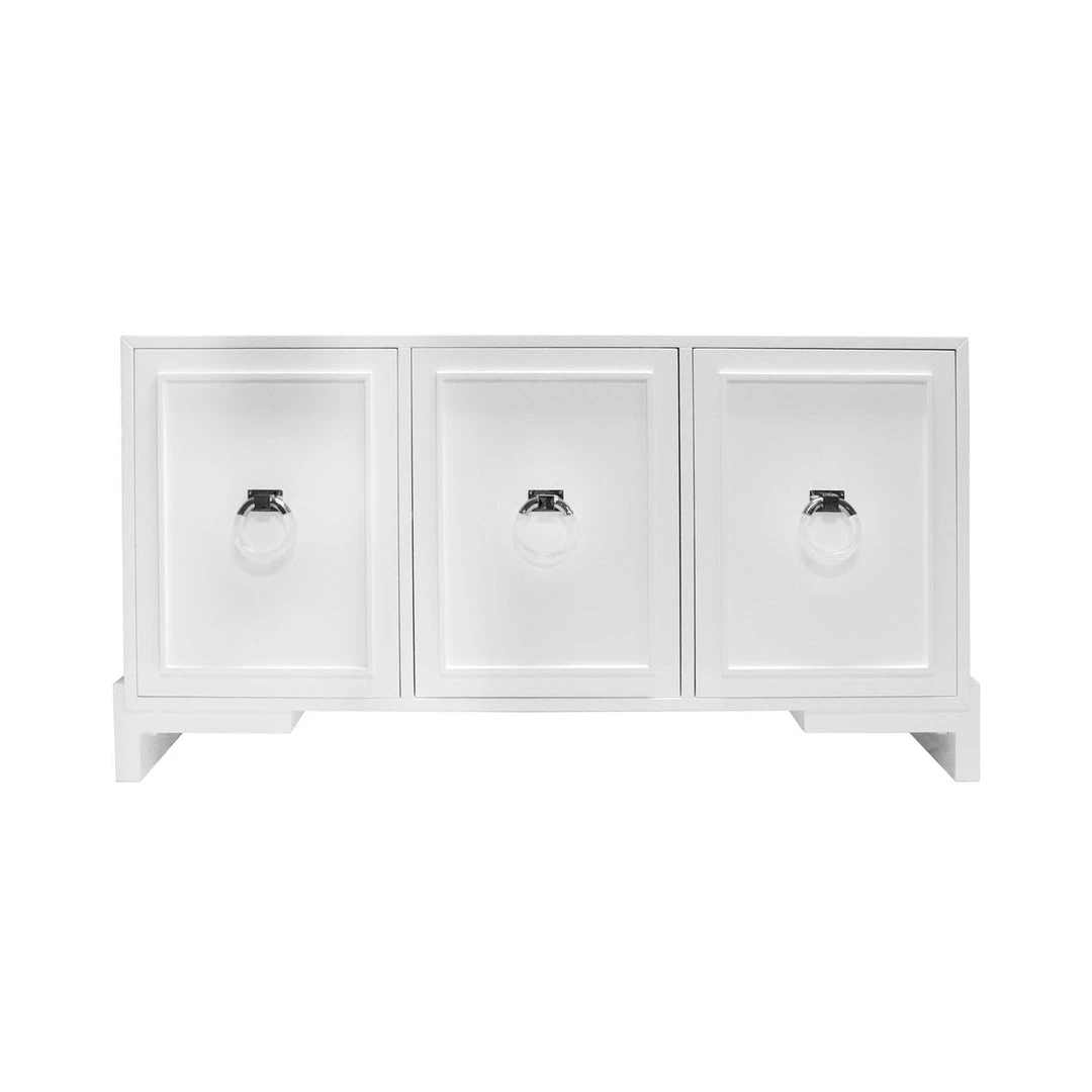 BEDROOM Worlds Away White Lacquer + Nickel And Acrylic Hardware 3 BEDROOM Worlds Away White Lacquer + Nickel And Acrylic Hardware