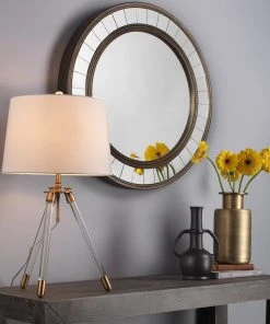 DECOR Jamie Young Coltrane Mirror In Antique Bronze Wood