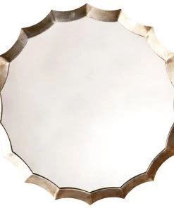 Jamie Young Round Scalloped Mirror