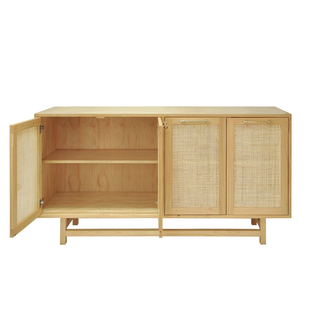 Worlds Away Four Door Cabinet With Cane Door Fronts And Brass Hardware In Pine 4 Worlds Away Four Door Cabinet With Cane Door Fronts And Brass Hardware In Pine