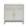 Worlds Away Gry Matte Lqr Cabinet W. Gld Lf Bamboo Hard.