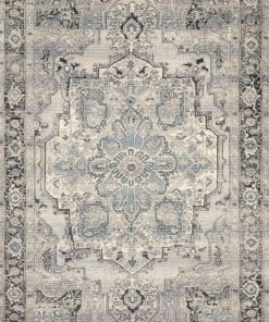 Loloi Mika Power Loomed Grey / Blue Rug