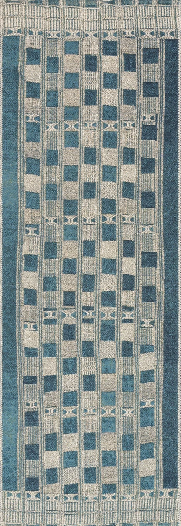 Indoor/Outdoor Rugs Loloi Mika Power Loomed Blue / Ivory Rug 5 Indoor/Outdoor Rugs Loloi Mika Power Loomed Blue / Ivory Rug