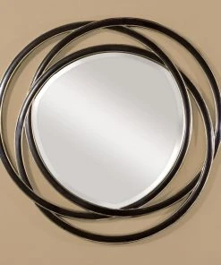 Uttermost Odalis Entwined Circles Black Mirror