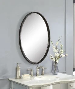 DECOR Uttermost Sherise Bronze Oval Mirror
