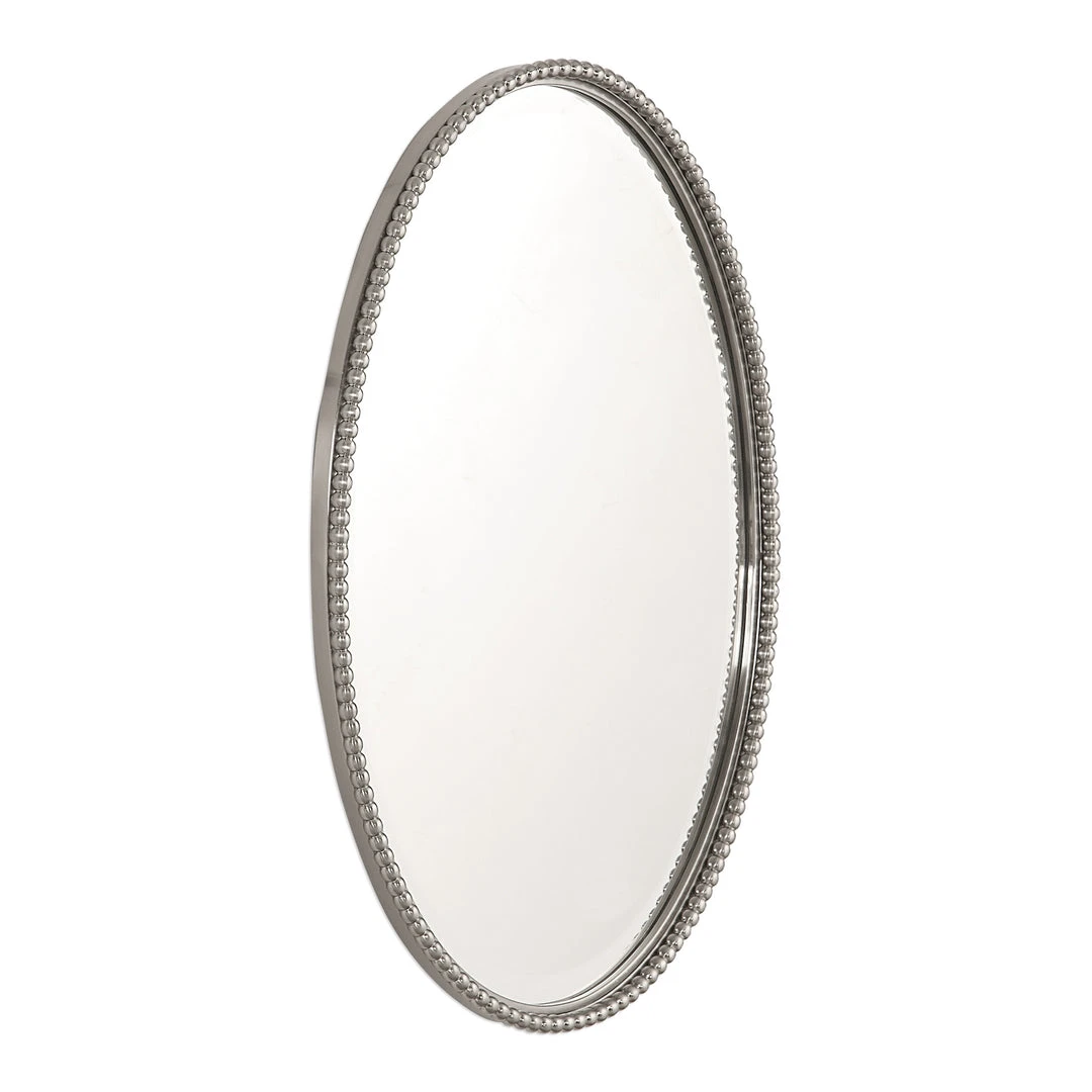 DECOR Uttermost Sherise Brushed Nickel Oval Mirror 6 DECOR Uttermost Sherise Brushed Nickel Oval Mirror