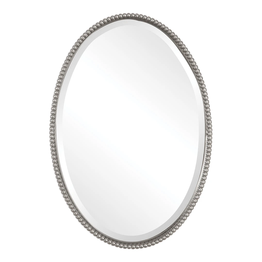 DECOR Uttermost Sherise Brushed Nickel Oval Mirror 3 DECOR Uttermost Sherise Brushed Nickel Oval Mirror