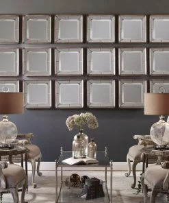 DECOR Uttermost Davion Squares Silver Mirror Set/2 6 DECOR Uttermost Davion Squares Silver Mirror Set/2