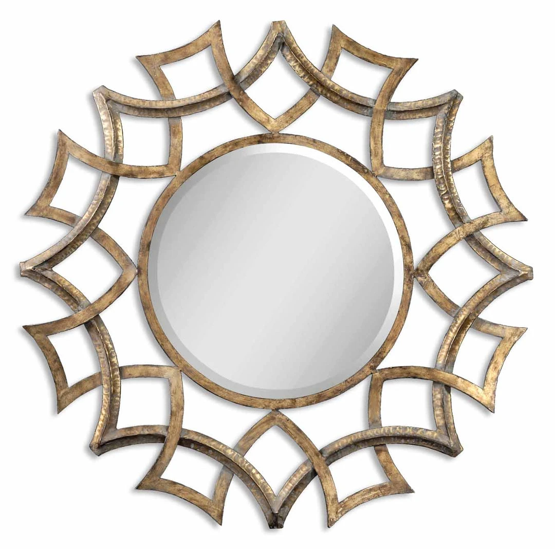 DECOR Uttermost Demarco Round Antique Gold Mirror 3 DECOR Uttermost Demarco Round Antique Gold Mirror