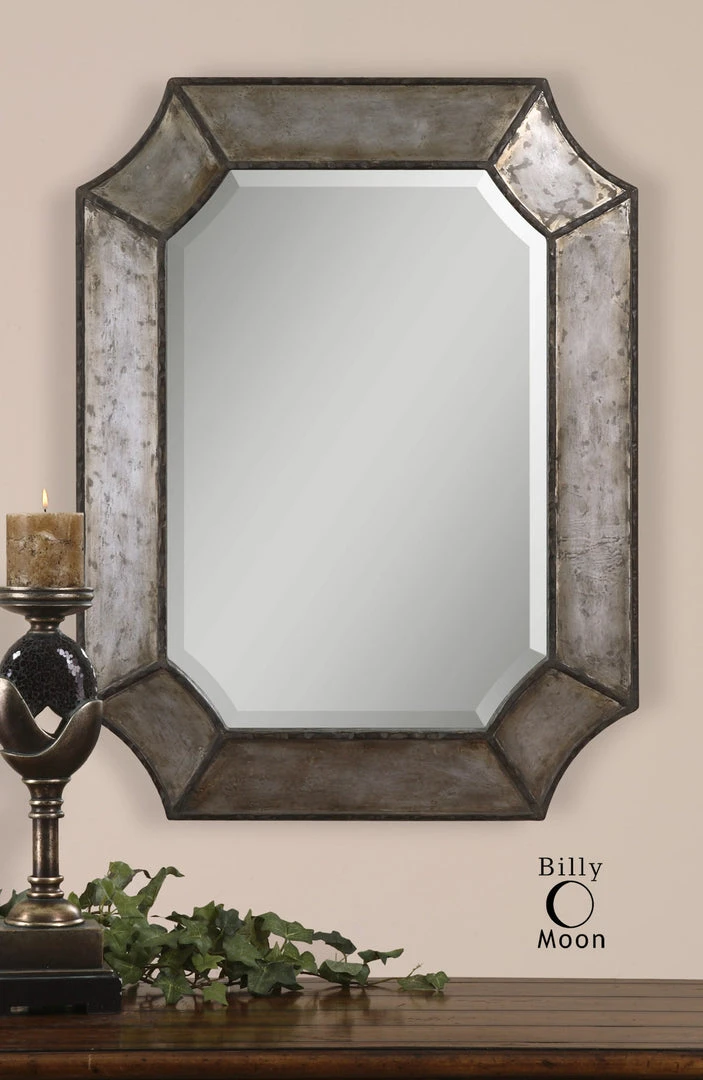 Uttermost Elliot Distressed Aluminum Mirror 5 Uttermost Elliot Distressed Aluminum Mirror