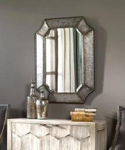 Uttermost Elliot Distressed Aluminum Mirror 7 Uttermost Elliot Distressed Aluminum Mirror