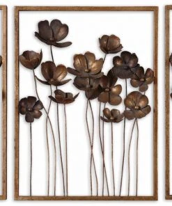 Uttermost Metal Tulips Wall Art Set/3