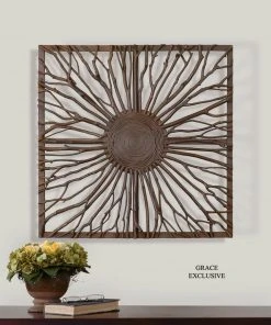 Uttermost Josiah Square Wooden Wall Art DECOR