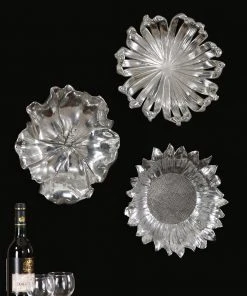 Uttermost Silver Flowers Wall Art, Set/3