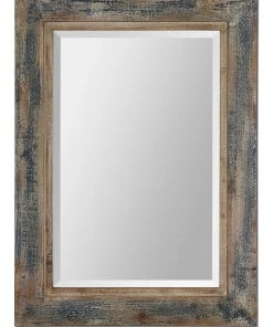 Uttermost Bozeman Distressed Blue Mirror