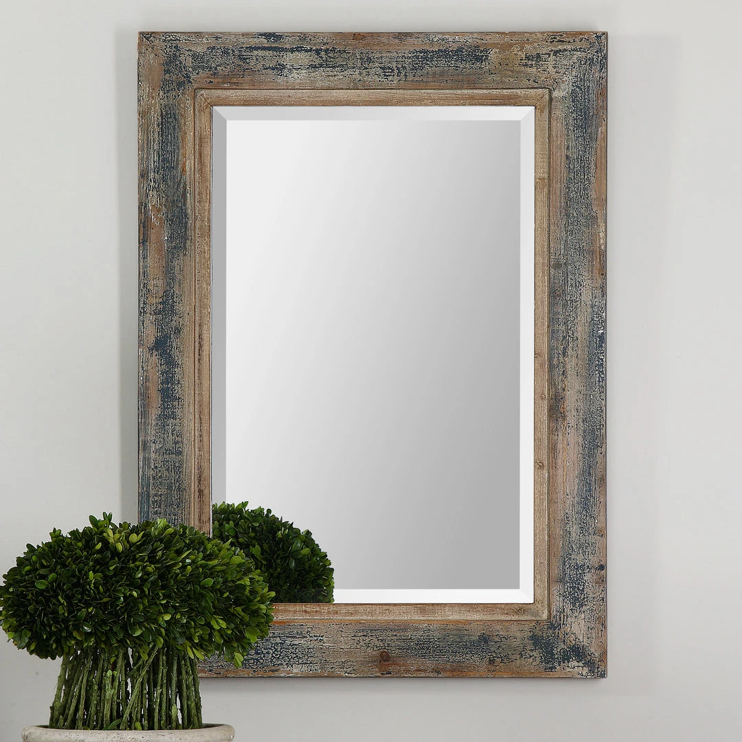 Uttermost Bozeman Distressed Blue Mirror 4 Uttermost Bozeman Distressed Blue Mirror