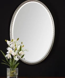 DECOR Uttermost Casalina Nickel Oval Mirror