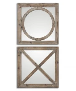 DECOR Uttermost Baci E Abbracci, Wooden Mirrors S/2
