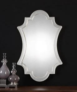 DECOR Uttermost Elara Antiqued Silver Wall Mirror