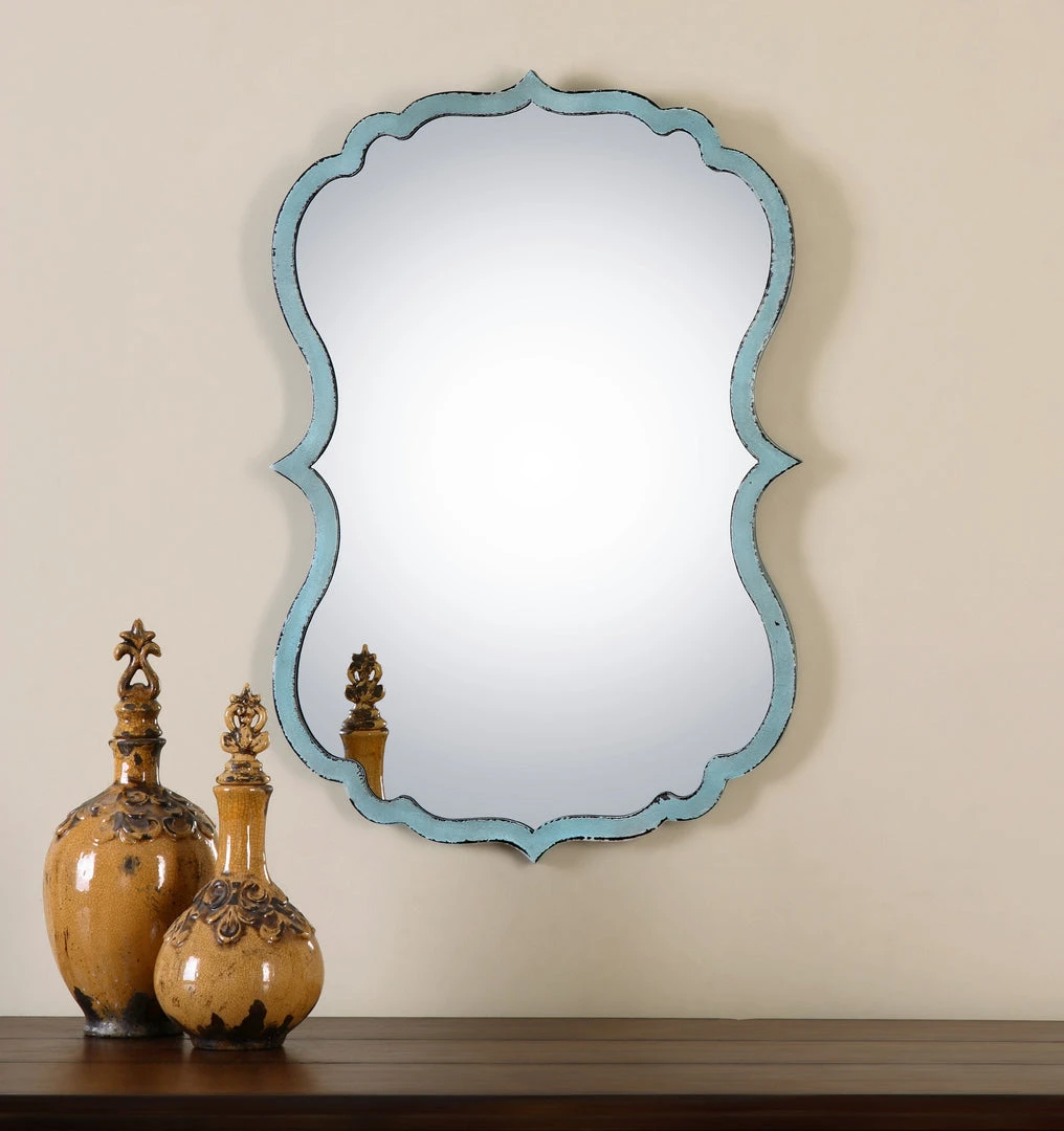 Uttermost Nicola Light Blue Mirror 4 Uttermost Nicola Light Blue Mirror