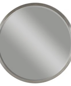 Uttermost Serenza Round Silver Mirror