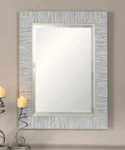 Uttermost Belaya Gray Wood Mirror