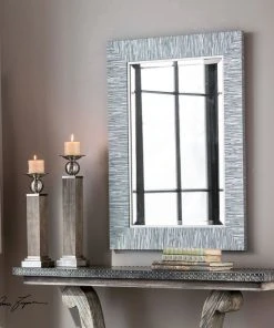 Uttermost Belaya Gray Wood Mirror