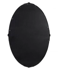 DECOR Uttermost Carrick Black Oval Mirror