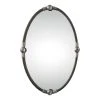 DECOR Uttermost Carrick Black Oval Mirror