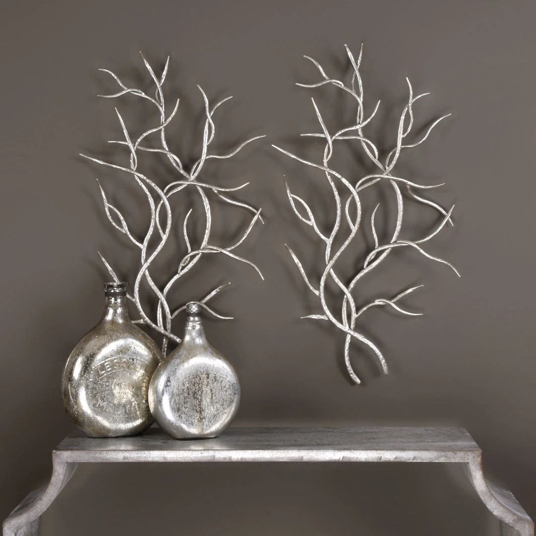 Uttermost Silver Branches Wall Art S/2 DECOR 4 Uttermost Silver Branches Wall Art S/2 DECOR