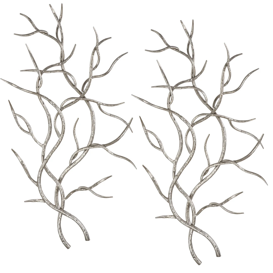Uttermost Silver Branches Wall Art S/2 DECOR 3 Uttermost Silver Branches Wall Art S/2 DECOR